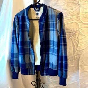 Flannel bomber jacket